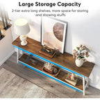 Industrial Wood Console Sofa Table for Entryway Hallway