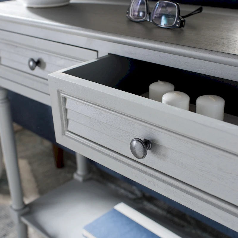 SAFAVIEH Tinnie 2-Drawer Console Table - 36  W x 13  L x 29.5  H - 36Wx13Dx30H