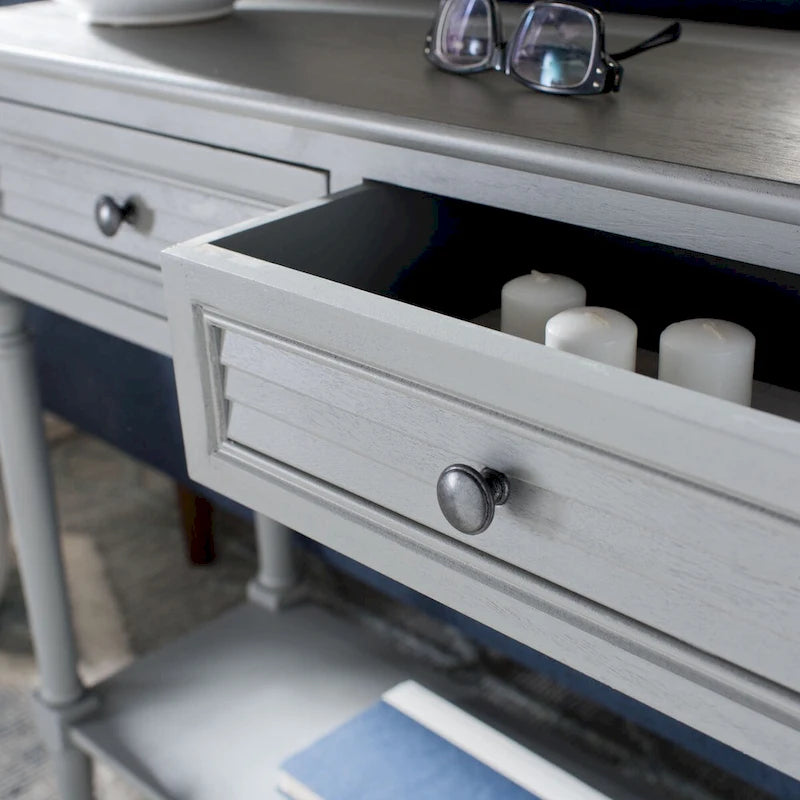 SAFAVIEH Tinnie 2-Drawer Console Table - 36  W x 13  L x 29.5  H - 36Wx13Dx30H