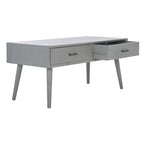 SAFAVIEH Sister Mid-Century 2-Drawer Coffee Table - 37.8  W x 19  L x 17.8  H - 38Wx19Dx18H