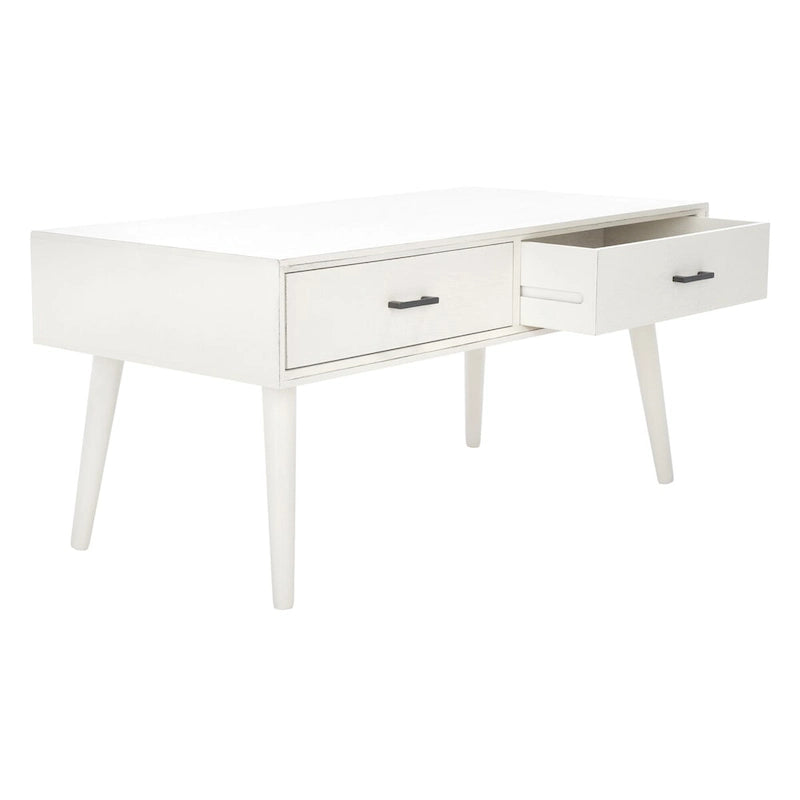 SAFAVIEH Sister Mid-Century 2-Drawer Coffee Table - 37.8  W x 19  L x 17.8  H - 38Wx19Dx18H