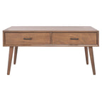 SAFAVIEH Sister Mid-Century 2-Drawer Coffee Table - 37.8  W x 19  L x 17.8  H - 38Wx19Dx18H
