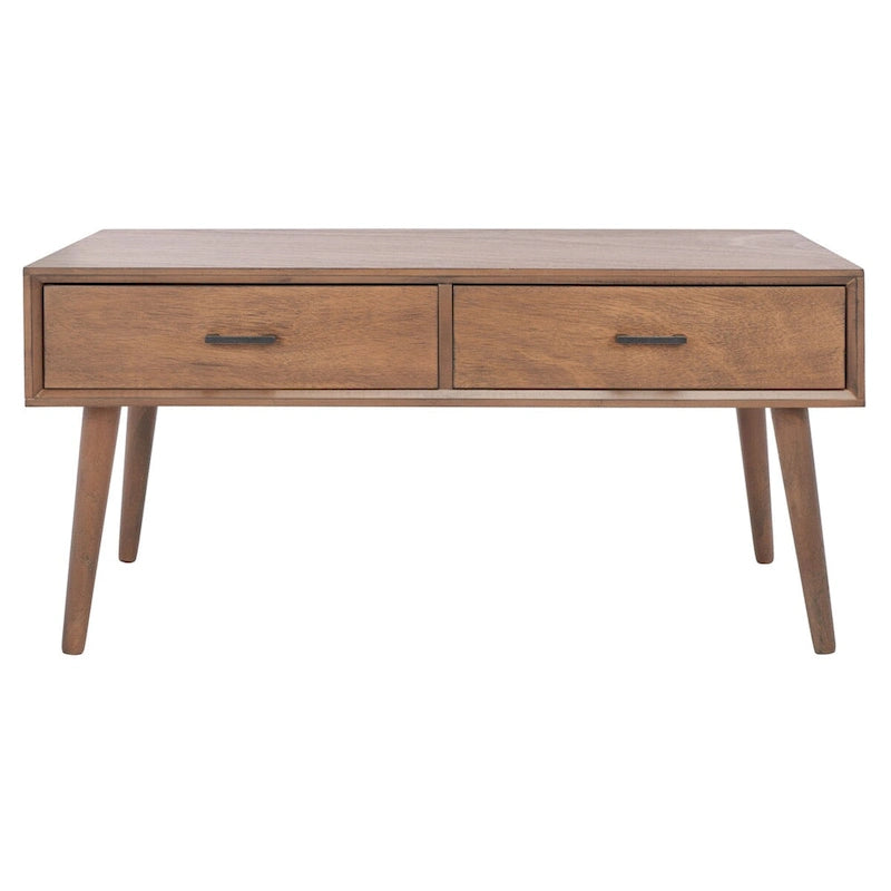 SAFAVIEH Sister Mid-Century 2-Drawer Coffee Table - 37.8  W x 19  L x 17.8  H - 38Wx19Dx18H