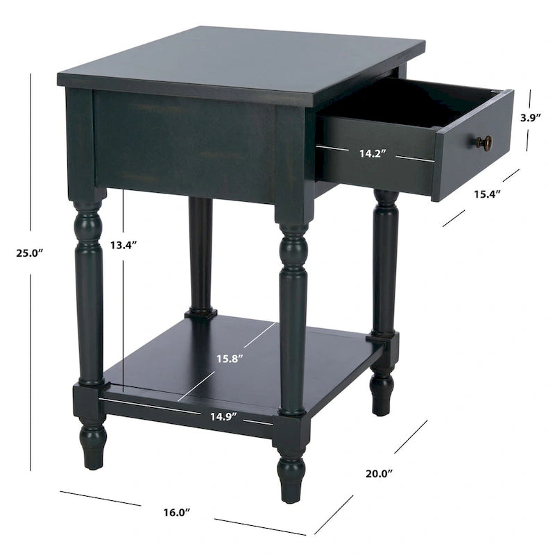 SAFAVIEH Wendel Accent Table - 20  x 16  x 25  - 20Wx16Dx25H