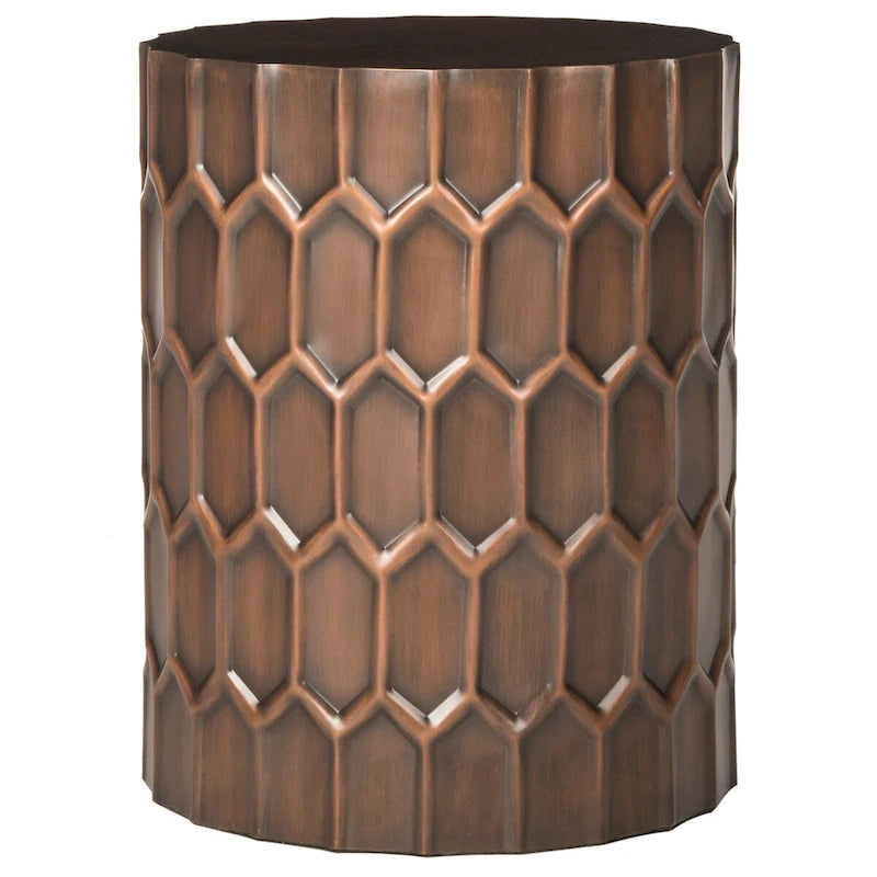 SAFAVIEH Thomasina Antique Copper Side Tables - 15  x 15  x 19.5  - 15Wx15Dx20H