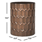 SAFAVIEH Thomasina Antique Copper Side Tables - 15  x 15  x 19.5  - 15Wx15Dx20H
