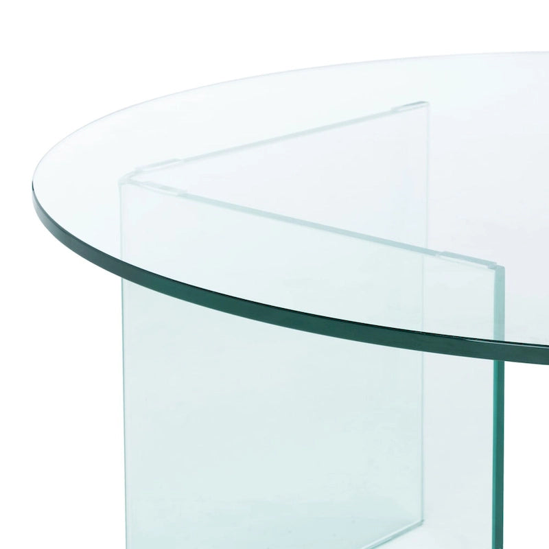SAFAVIEH Annice Tempered Glass Coffee Table - 35  W x 35  D x 16  H - 35Wx35Dx16H