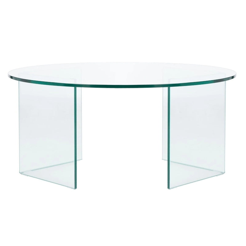 SAFAVIEH Annice Tempered Glass Coffee Table - 35  W x 35  D x 16  H - 35Wx35Dx16H