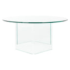 SAFAVIEH Annice Tempered Glass Coffee Table - 35  W x 35  D x 16  H - 35Wx35Dx16H
