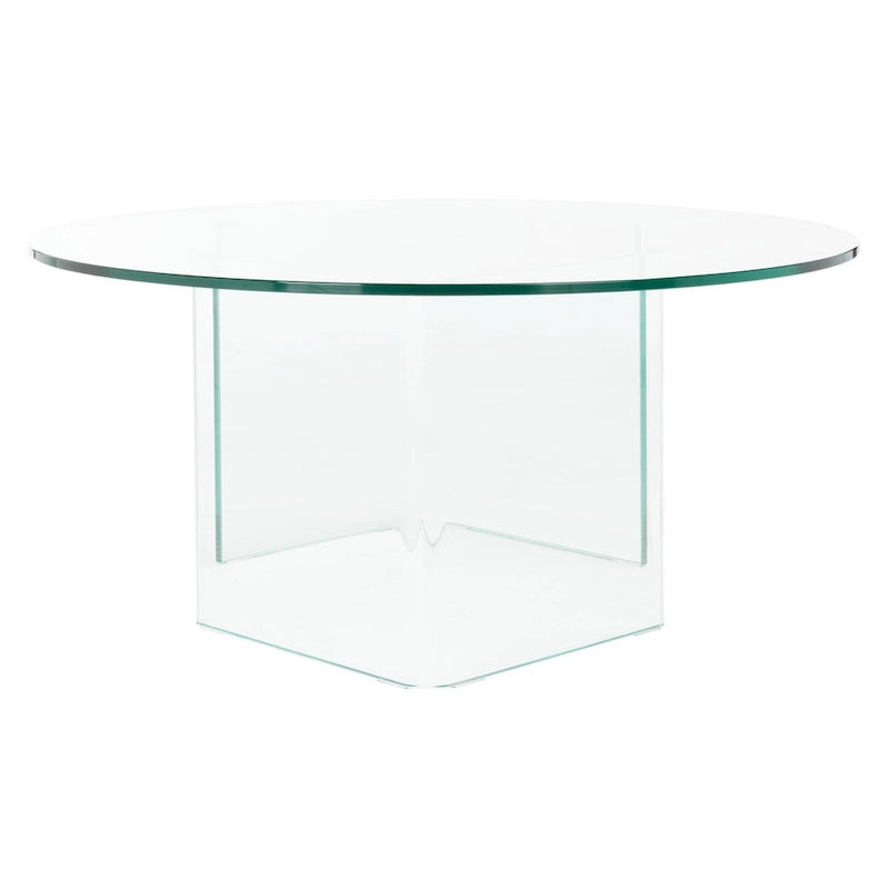 SAFAVIEH Annice Tempered Glass Coffee Table - 35  W x 35  D x 16  H - 35Wx35Dx16H