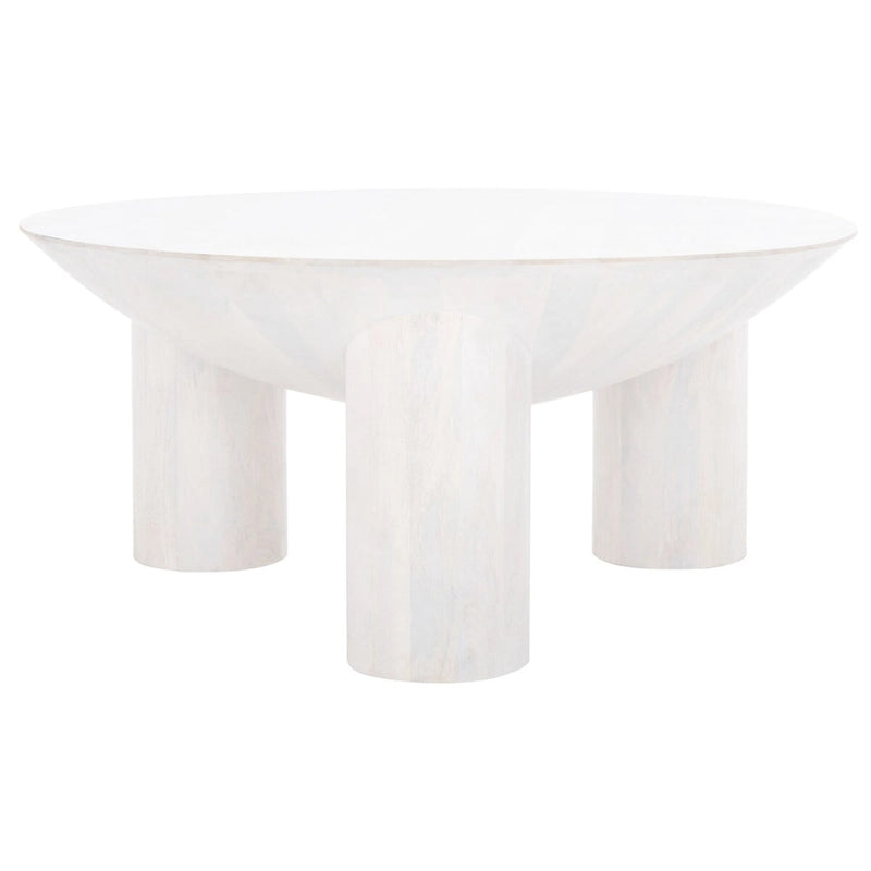SAFAVIEH Couture Isavella Rd Wood Coffee Table - 35 In W x 35 In D x 16 In H - 35Wx35Dx16H