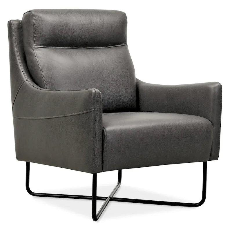 Hooker Furniture Efron 28  Wide Contemporary Semi-Aniline Leather