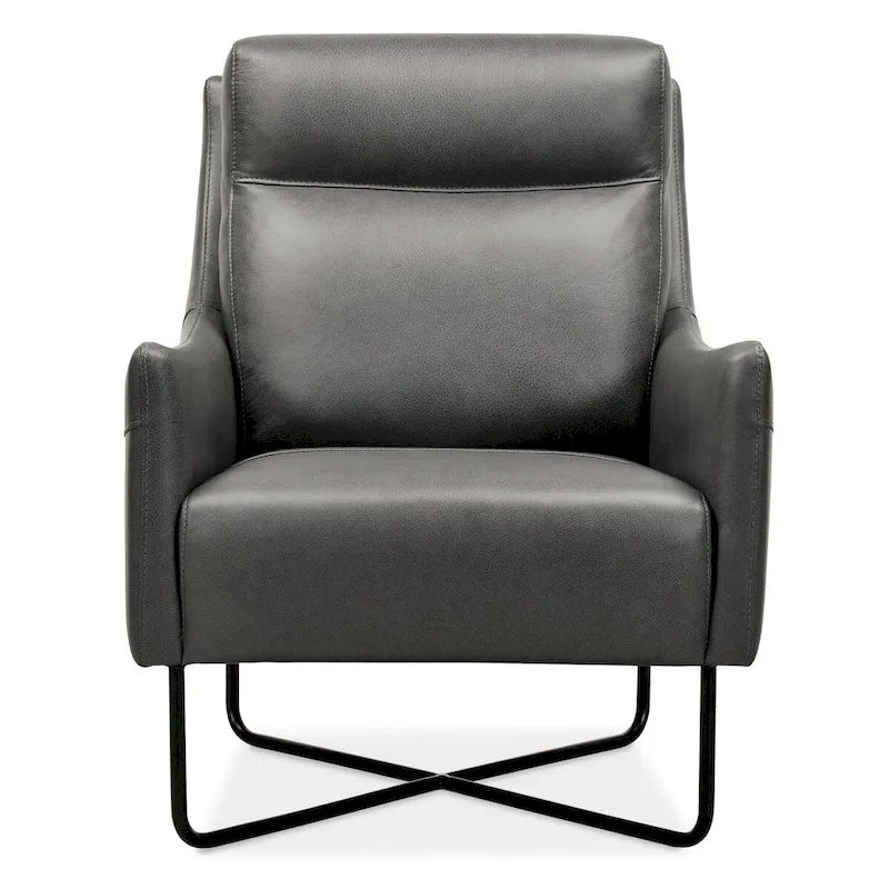 Hooker Furniture Efron 28  Wide Contemporary Semi-Aniline Leather