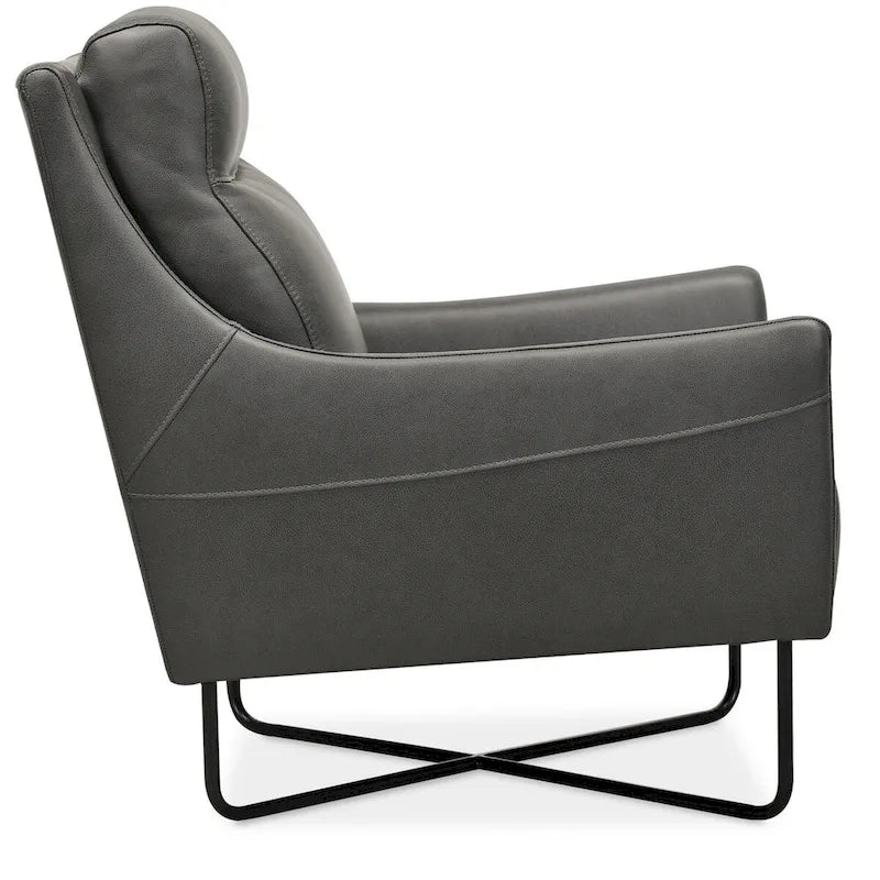 Hooker Furniture Efron 28  Wide Contemporary Semi-Aniline Leather