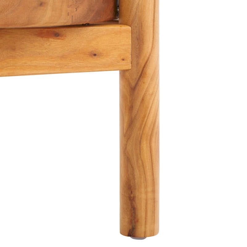 SAFAVIEH Couture Alberdine Rattan/Glass Accent Table - 23 In. W x 23 In. D x 24 In. H - 23 W x 23 D x 24 H
