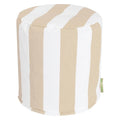 Majestic Home Goods Vertical Stripe Indoor / Outdoor Ottoman Pouf 16  L x 16  W x 17  H