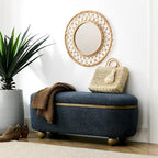 Storage Ottoman Bench, Upholstered End of Bed Ottoman Bench with Storage and Seating, Large Blanket Storage Bench