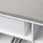 Yak About It - Double Seater Storage Bench with Top Cushion - White by White