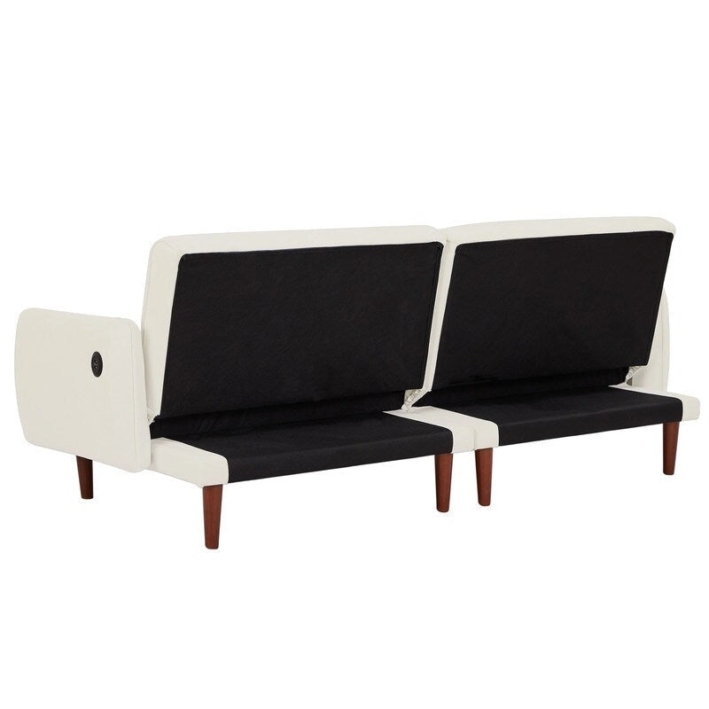 GEITIN Convertible Futon Sofa Bed with 2 Pillows