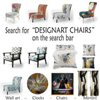 Designart  Glam Gold And Black Expression IV  Upholstered Modern & Contemporary Accent Chair and Modern & Contemporary Arm Chair