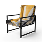 Designart  Glam Gold And Black Expression IV  Upholstered Modern & Contemporary Accent Chair and Modern & Contemporary Arm Chair