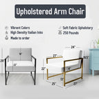 Designart  Glam Gold And Black Expression IV  Upholstered Modern & Contemporary Accent Chair and Modern & Contemporary Arm Chair