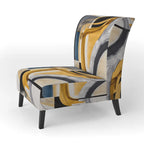 Designart  Glam Gold And Black Expression IV  Upholstered Modern & Contemporary Accent Chair and Modern & Contemporary Arm Chair