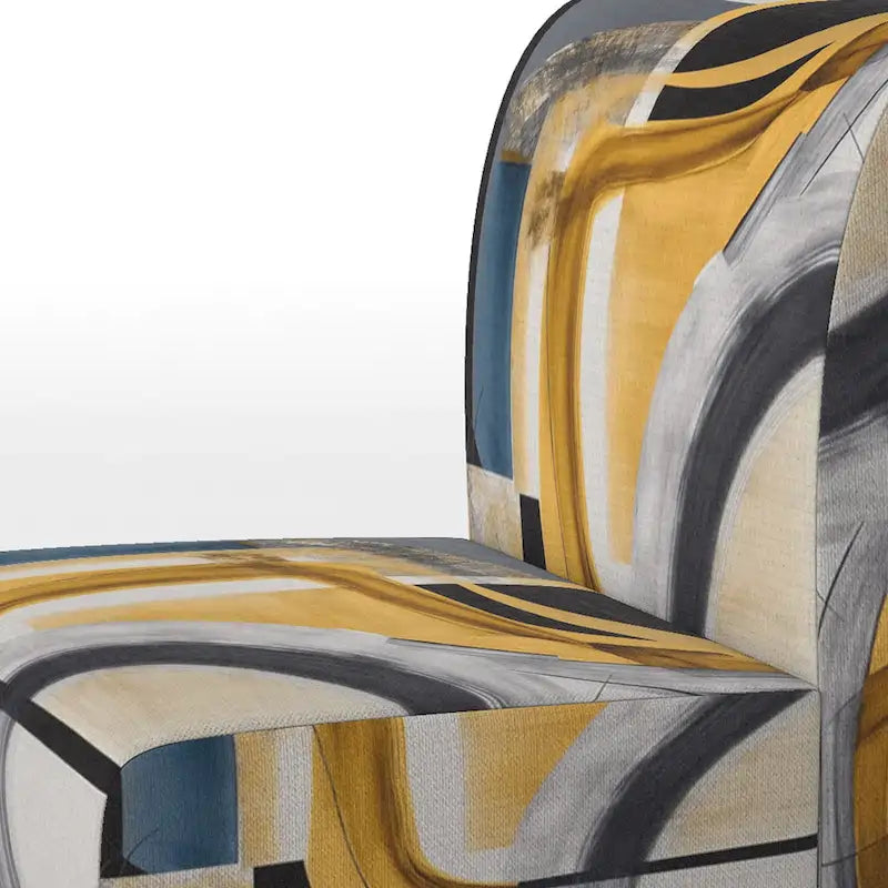 Designart  Glam Gold And Black Expression IV  Upholstered Modern & Contemporary Accent Chair and Modern & Contemporary Arm Chair
