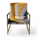Designart  Glam Gold And Black Expression IV  Upholstered Modern & Contemporary Accent Chair and Modern & Contemporary Arm Chair
