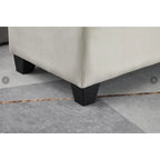 Upholstered storage rectangular bench