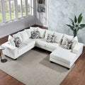 Modern U Shape Sectional Sofa, Velvet Corner Couch with Lots of Pillows Included