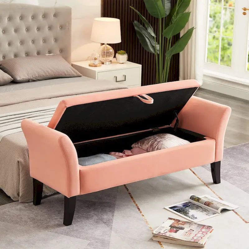 51.5  Velvet Bench with Storage