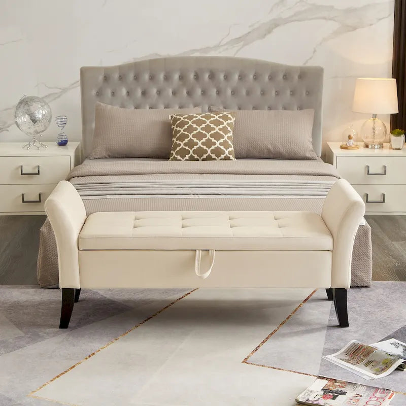 51.5  Velvet Bench with Storage