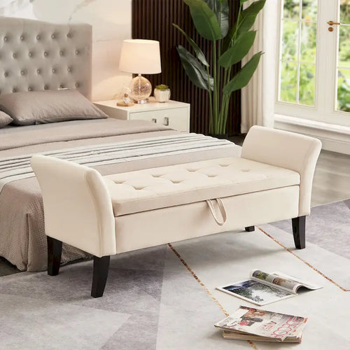 51.5  Velvet Bench with Storage