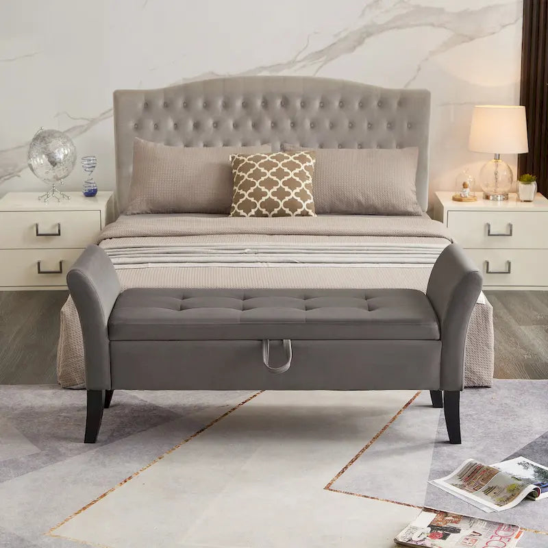 51.5  Velvet Bench with Storage
