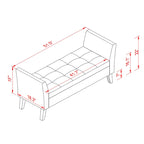 51.5  Velvet Bench with Storage