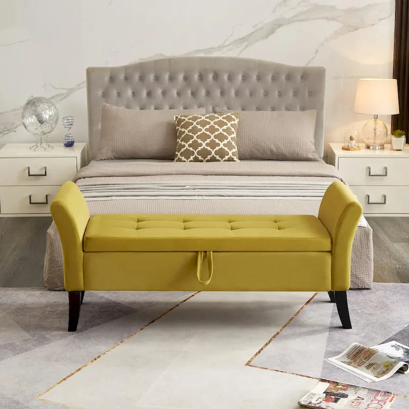 51.5  Velvet Bench with Storage