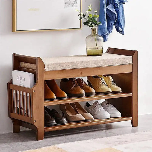 2 Tier Shoe Bench - 31.5 D x 11.6 W x 19.5 H