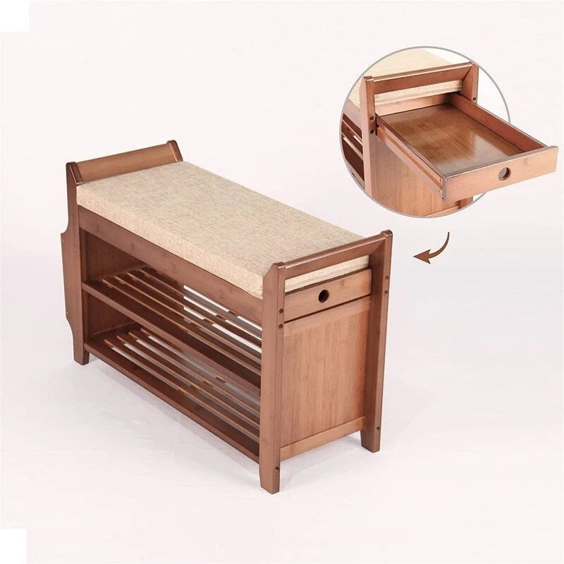 2 Tier Shoe Bench - 31.5 D x 11.6 W x 19.5 H