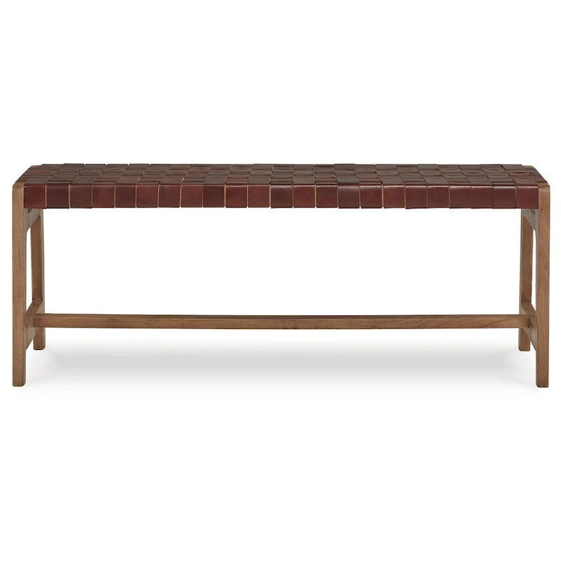 Signature Design by Ashley Lemmund Natural/Brown Accent Bench - 48  W x 15.75  D x 18.13  H