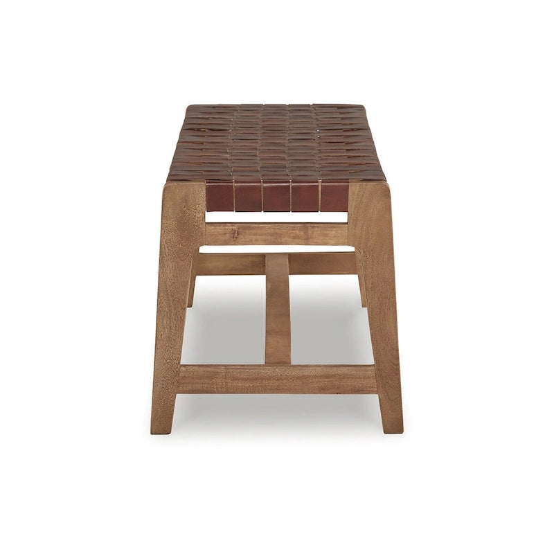 Signature Design by Ashley Lemmund Natural/Brown Accent Bench - 48  W x 15.75  D x 18.13  H