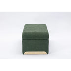 New Boucle Fabric Ottoman Footstool Bedroom Bench Shoe Bench With Gold Metal Legs