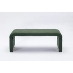 New Boucle Fabric Ottoman Footstool Bedroom Bench Shoe Bench With Gold Metal Legs