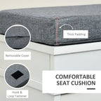 Modern Shoe Rack Bench with Drawers and Adjustable Shelf