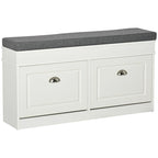 Modern Shoe Rack Bench with Drawers and Adjustable Shelf
