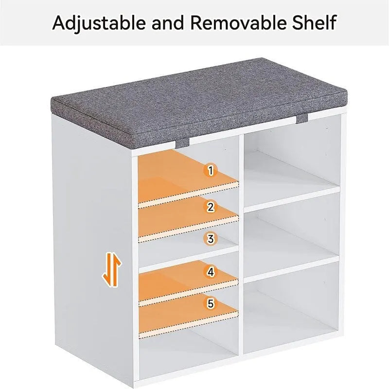 Shoe Bench Entryway with Storage - 11.9 D x 20 W x 20.8 H