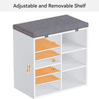 Shoe Bench Entryway with Storage - 11.9 D x 20 W x 20.8 H