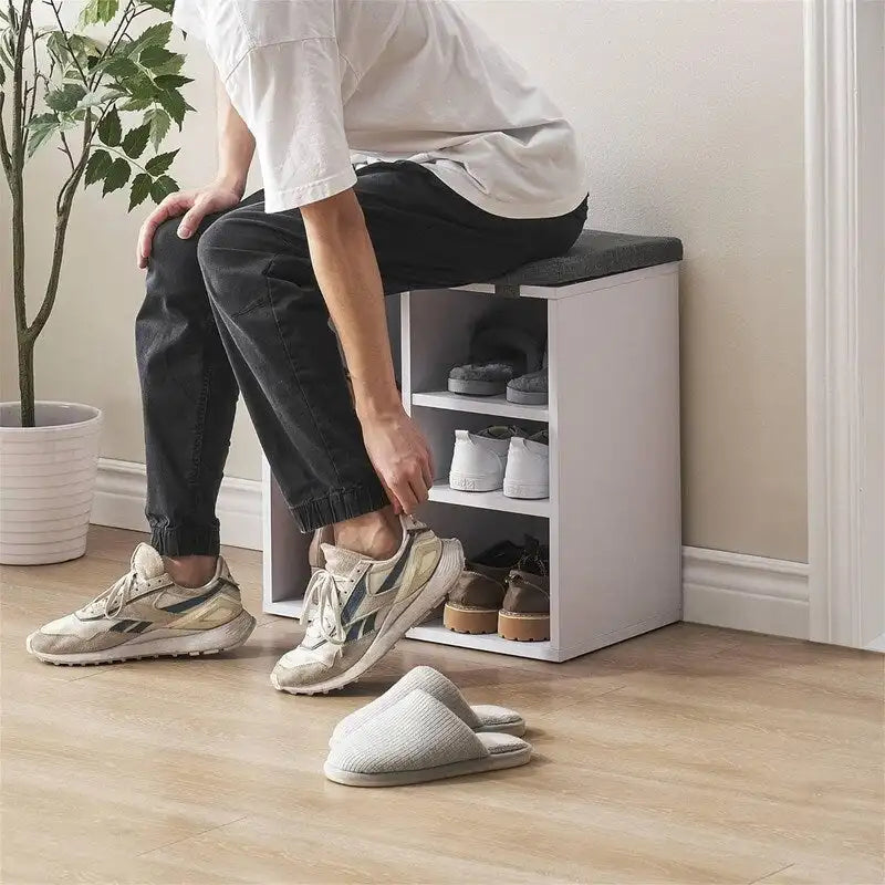 Shoe Bench Entryway with Storage - 11.9 D x 20 W x 20.8 H
