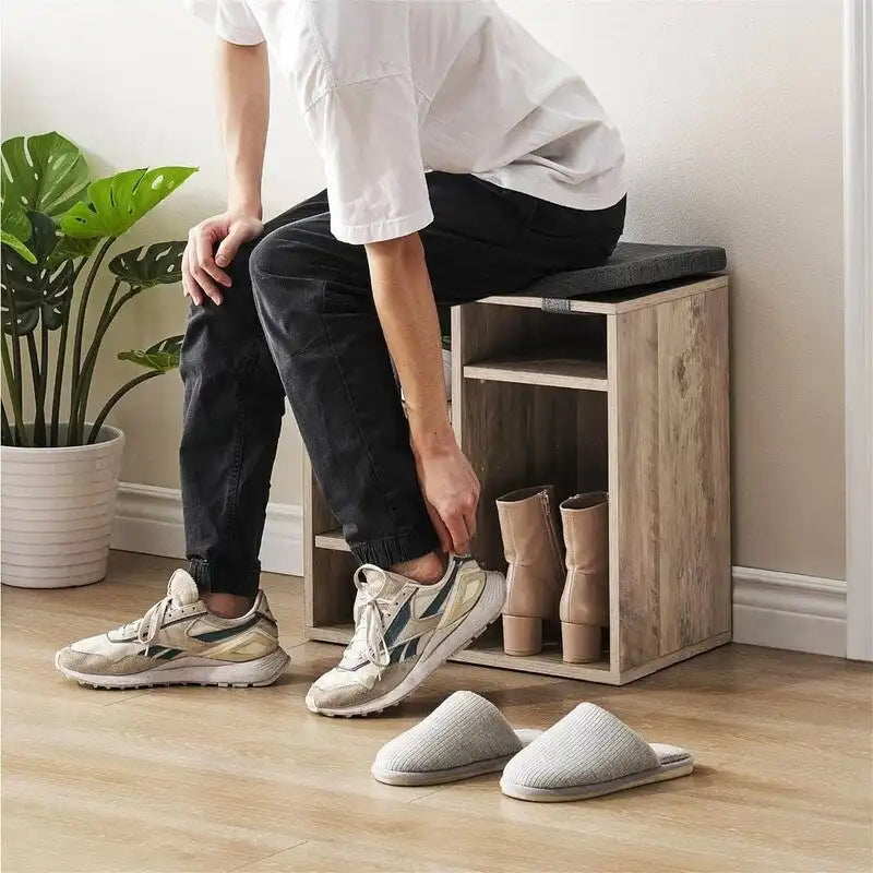 Shoe Bench Entryway with Storage - 11.9 D x 20 W x 20.8 H