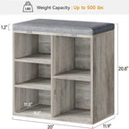 Shoe Bench Entryway with Storage - 11.9 D x 20 W x 20.8 H